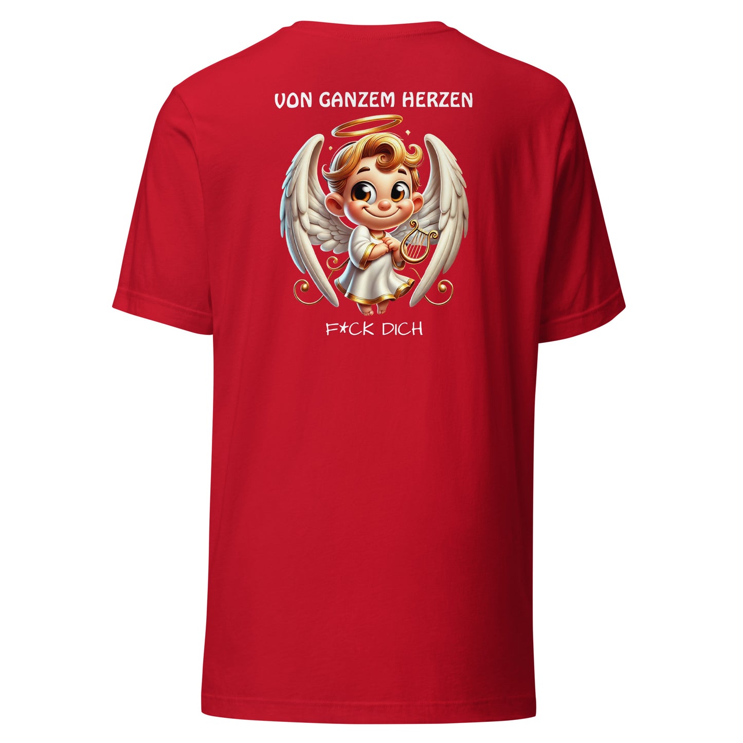 Von ganzem Herzen – F*ck Dich (Angel Edition) – Unisex Shirt Backprint