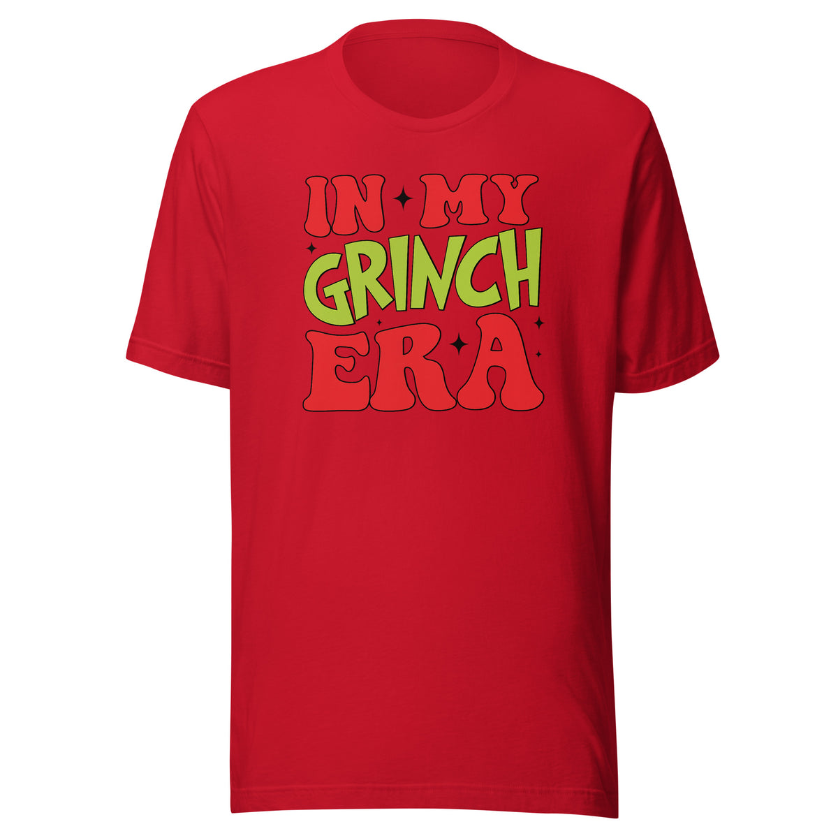 In My Grinch Era – Lustiges Weihnachtsshirt – rot, Vorderansicht