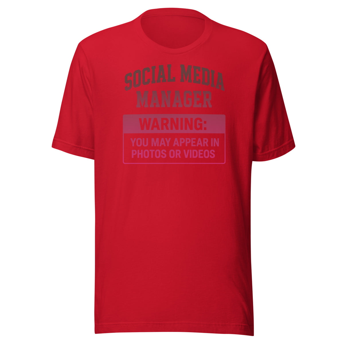 Social Media Manager - Unisex T-Shirt – rot, Vorderansicht