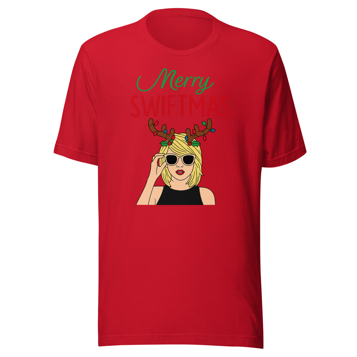 Merry Swiftmas Unisex T-Shirt – rot, Vorderansicht