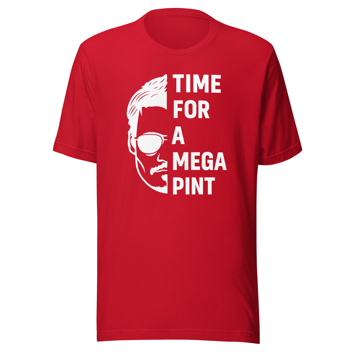 Time for a Mega Pint Unisex T-Shirt – rot, Vorderansicht