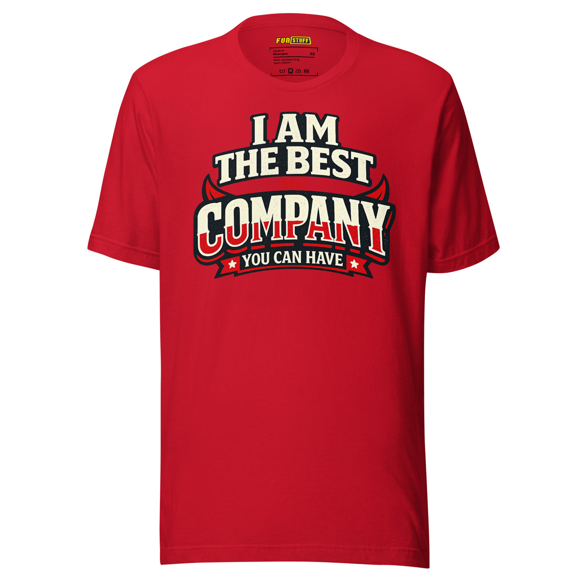 I Am The Best (Bad) Company – Unisex Statement T-Shirt – rot, Vorderansicht