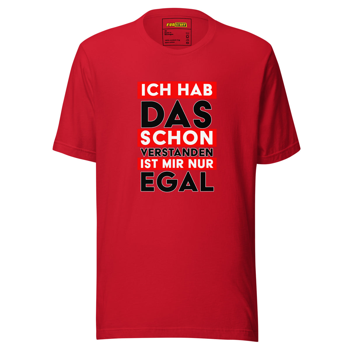 Ich hab das schon verstanden - Shirt – rot, Vorderansicht