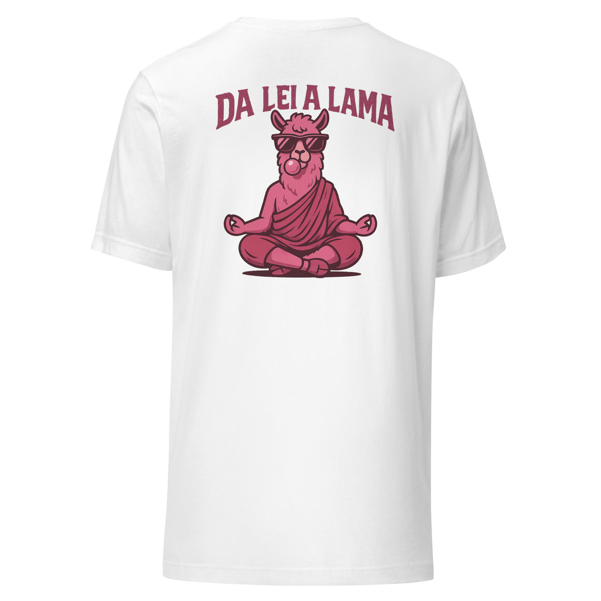 Da Lei A Lama – Shirt – Backprint – weiß, Rückansicht