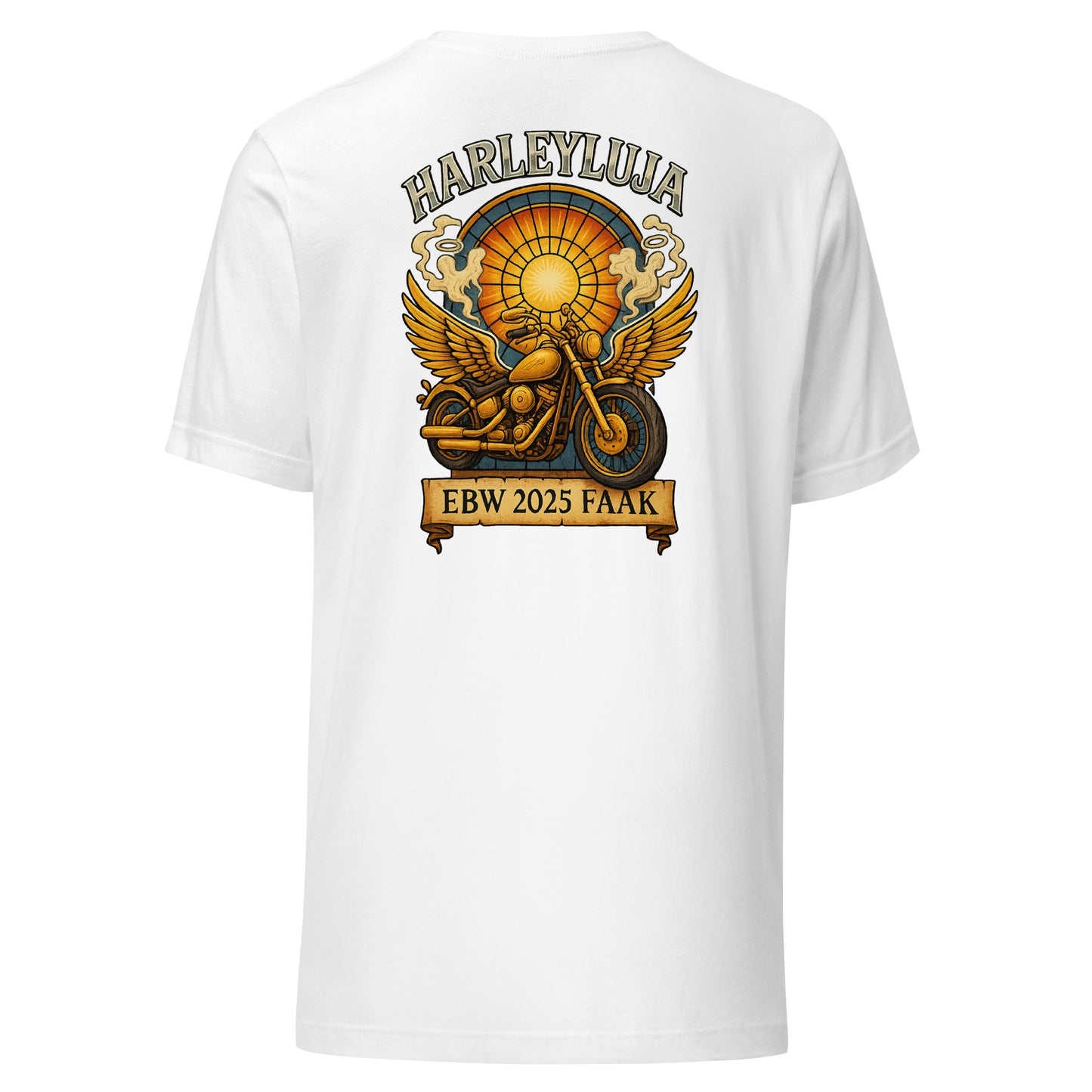 Harleyluja – Faakersee Edition 2025 – Unisex T-Shirt (Backprint)