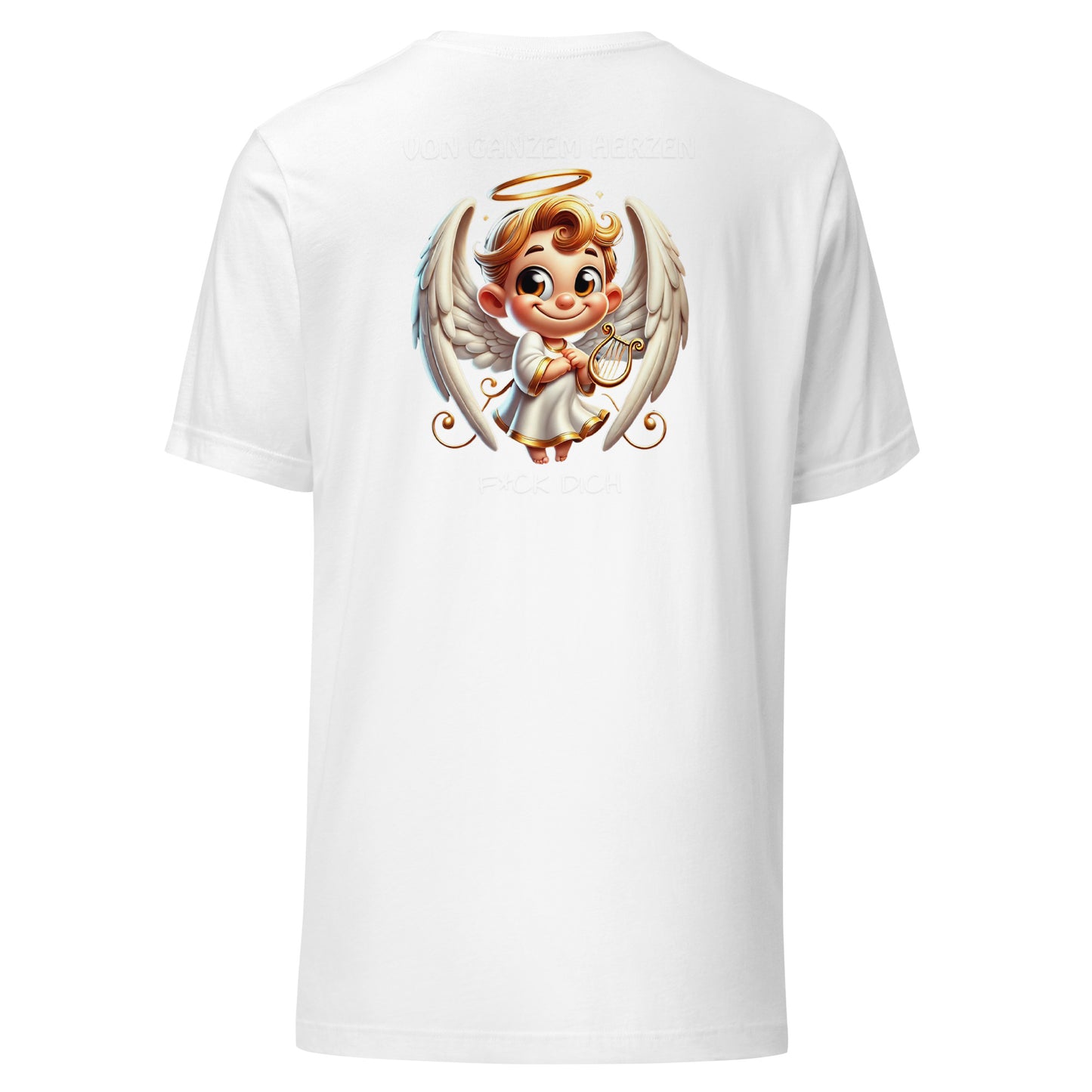Von ganzem Herzen – F*ck Dich (Angel Edition) – Unisex Shirt Backprint
