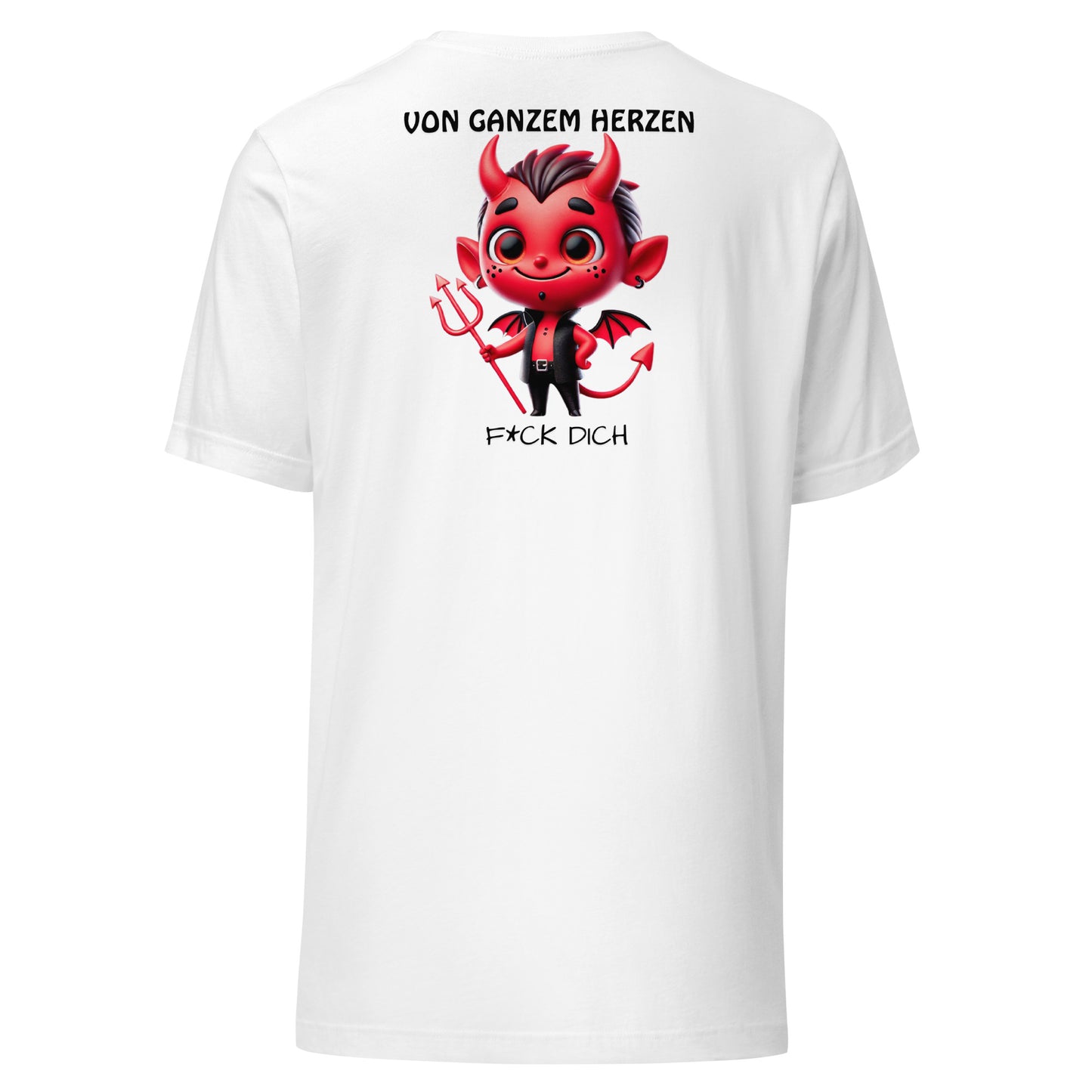 Von ganzem Herzen – F*ck Dich (Devil Edition) – Unisex Shirt Backprint