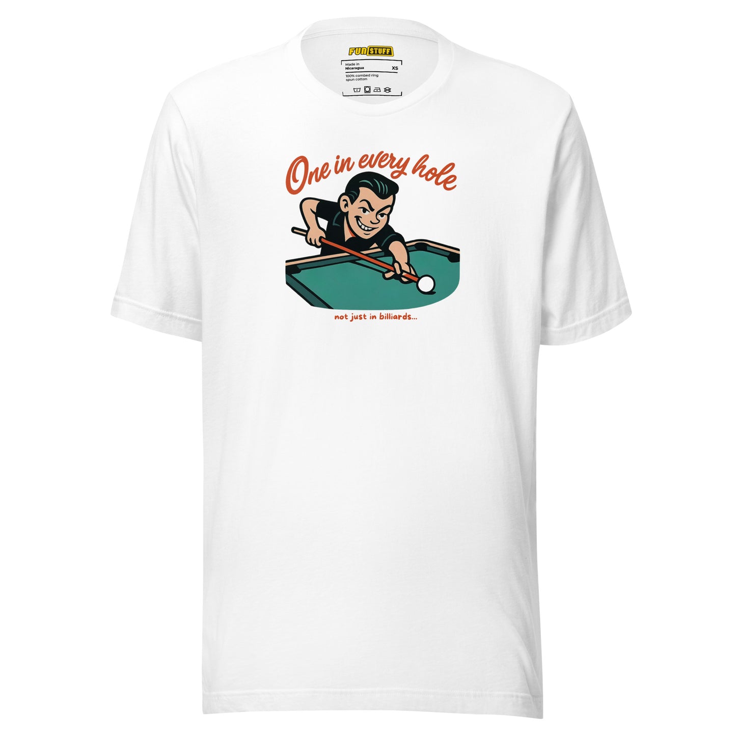 One in Every Hole – Retro Billard-Statement