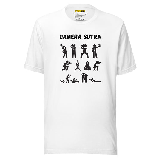 Camera Sutra – Lustiges T-Shirt für Fotografen & Selfie-Akrobaten