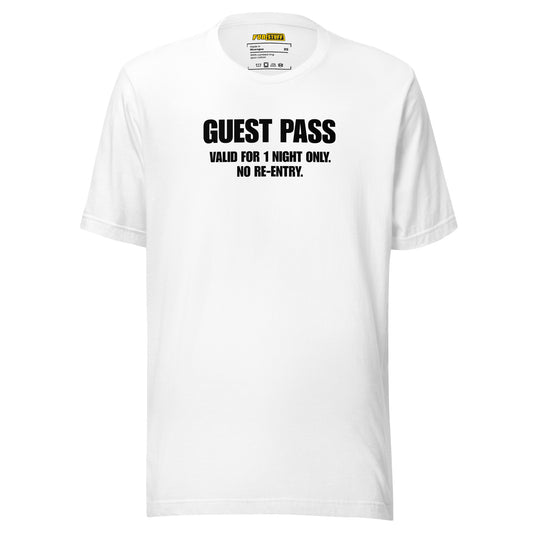 Guest Pass – One Night Only Shirt mit ironischer Einladung