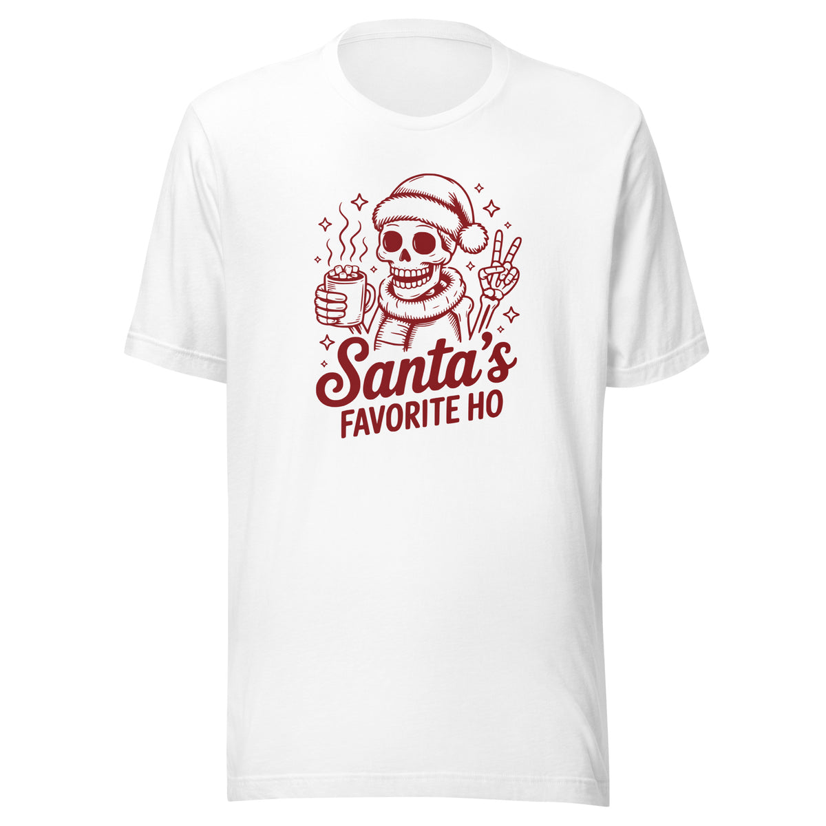 Santa’s Favorite Ho – Unisex T-Shirt – weiß, Vorderansicht