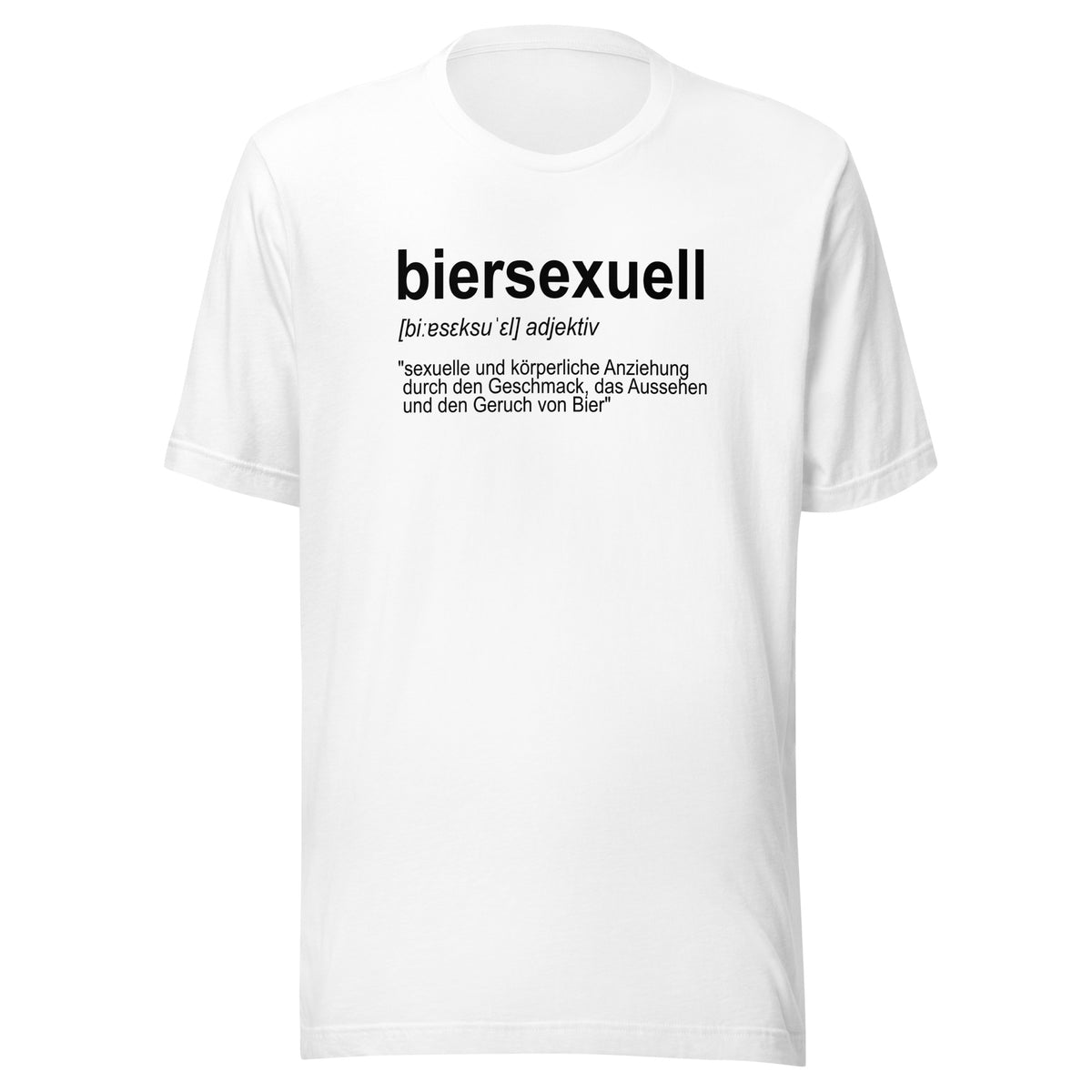 Biersexuell – Unisex T-Shirt – weiß, Vorderansicht