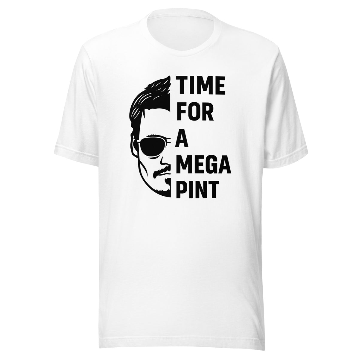 Time for a Mega Pint Unisex T-Shirt – weiß, Vorderansicht