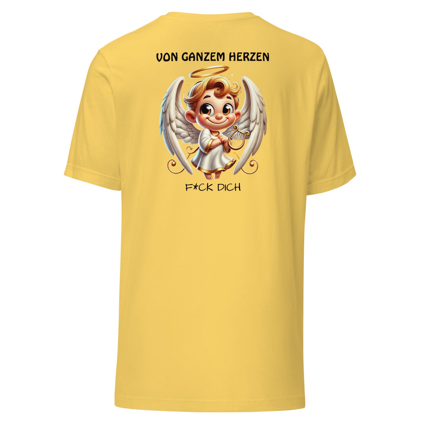 Von ganzem Herzen – F*ck Dich (Angel Edition) – Unisex Shirt Backprint