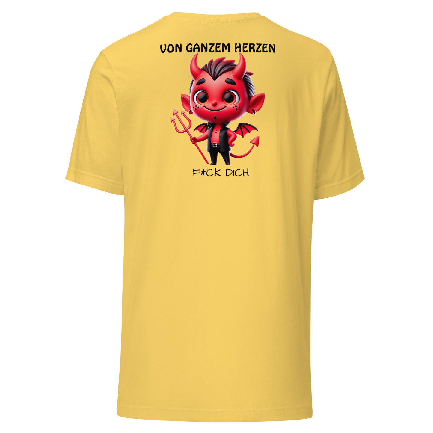 Von ganzem Herzen – F*ck Dich (Devil Edition) – Unisex Shirt Backprint