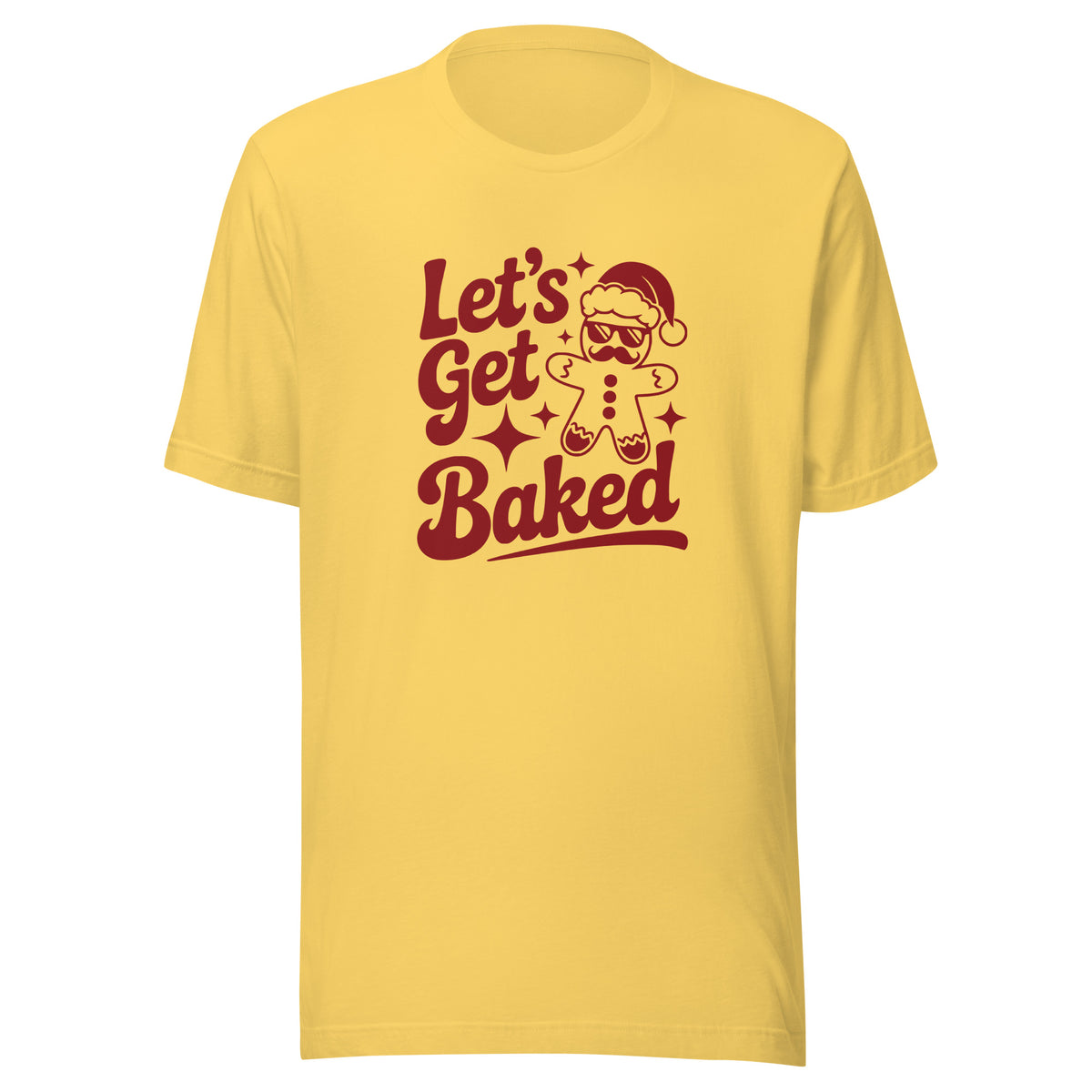 Let’s Get Baked – Unisex T-Shirt – gelb, Vorderansicht