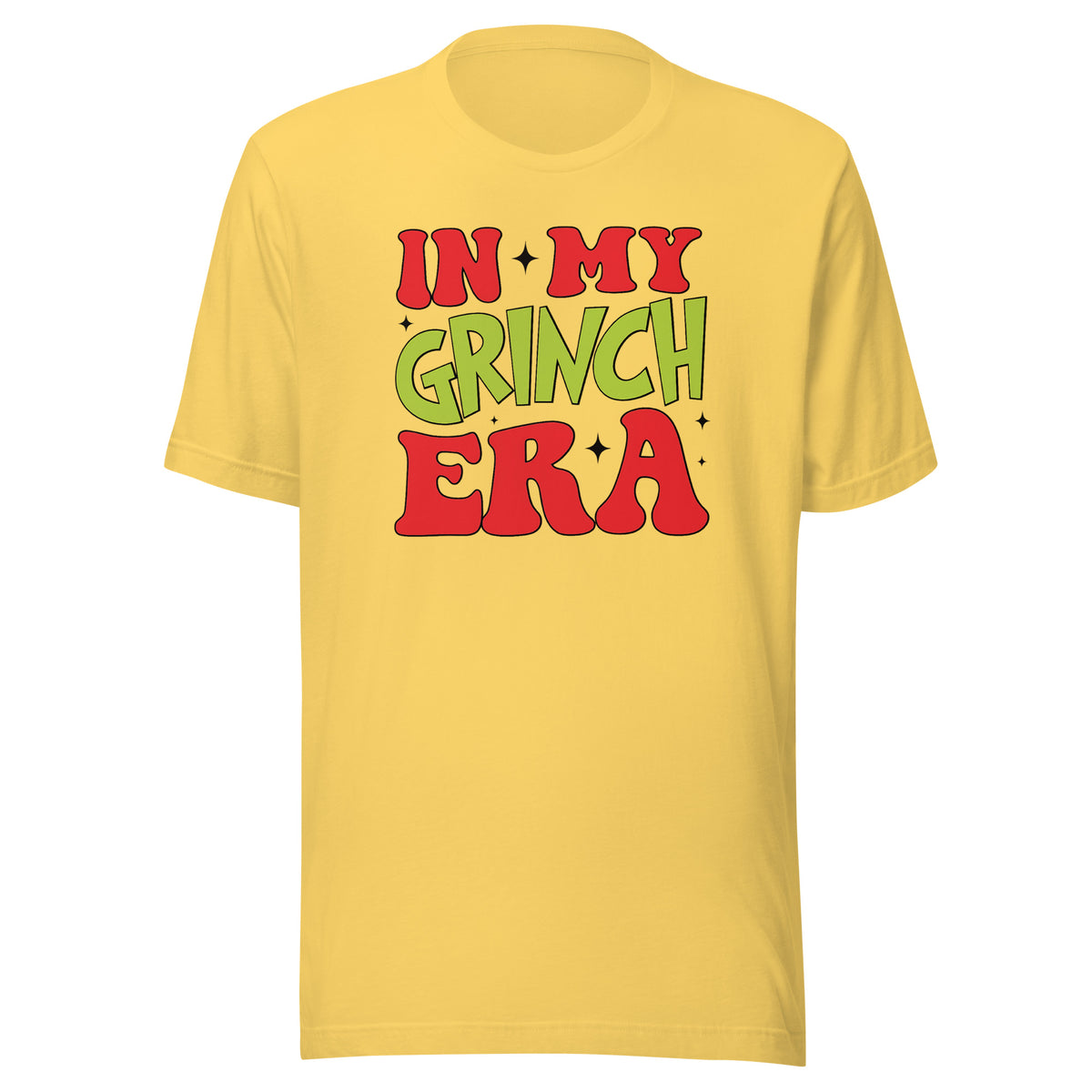 In My Grinch Era – Lustiges Weihnachtsshirt – gelb, Vorderansicht