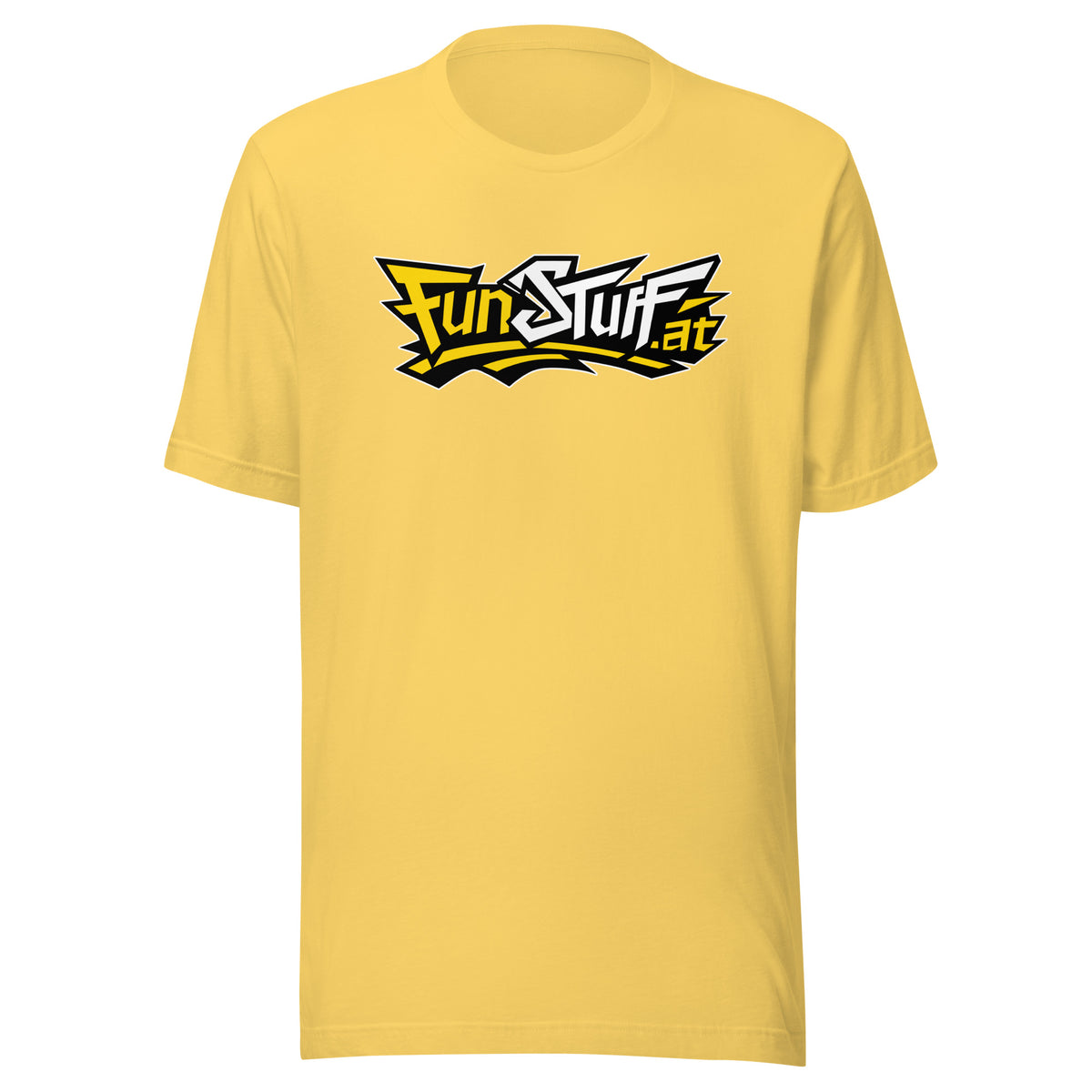 FunStuff Logo – T-Shirt Unisex – gelb, Vorderansicht