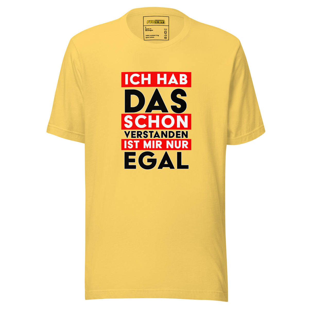 Ich hab das schon verstanden - Shirt – gelb, Vorderansicht