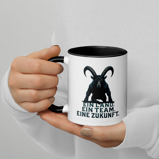 Ein Land. Ein Team. Eine Zukunft. – Pioneers Tasse mit Farb-Innenseite | ICEHL 2026