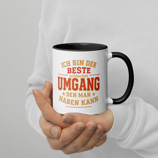 Ich bin der beste schlechte Umgang | Statement-Tasse mit Farbe