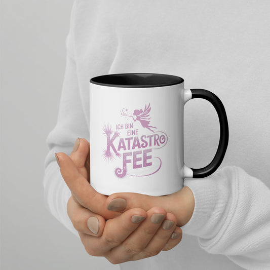 Ich bin eine KatastroFEE - Tasse mit farbiger Innenseite