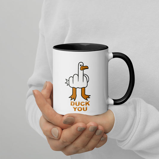 DUCK YOU - Mug with colored inside