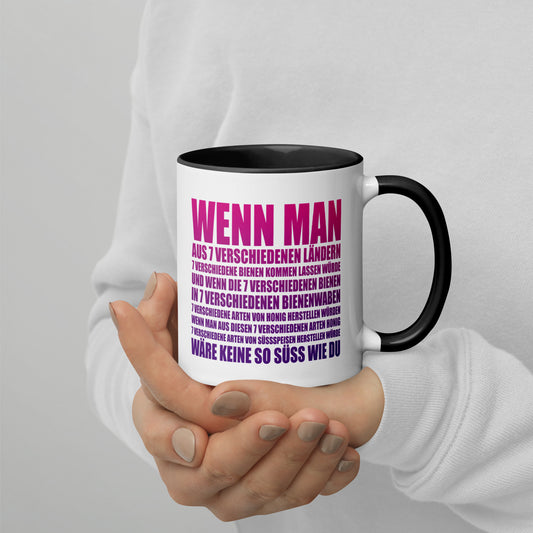 Wenn man - Tasse mit farbiger Innenseite