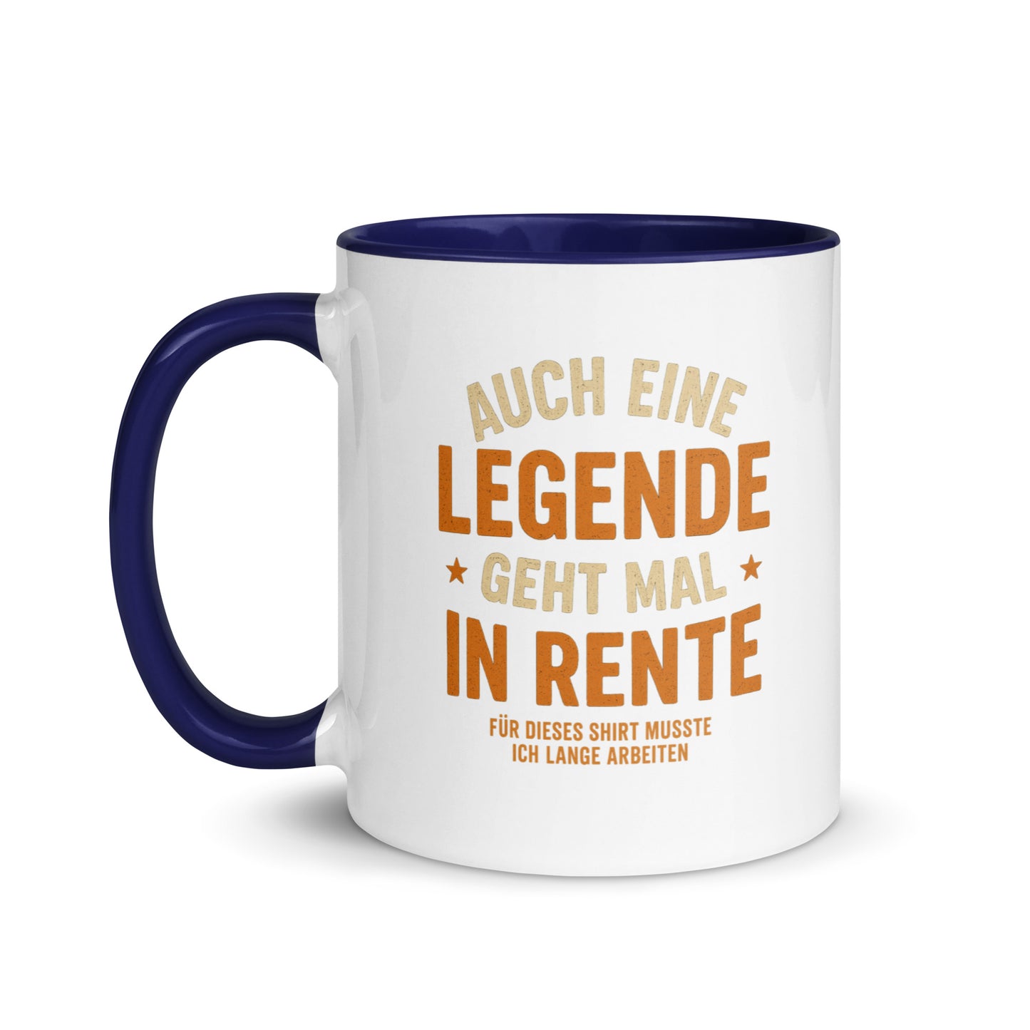 Auch eine Legende geht mal in Rente - Tasse mit farbiger Innenseite