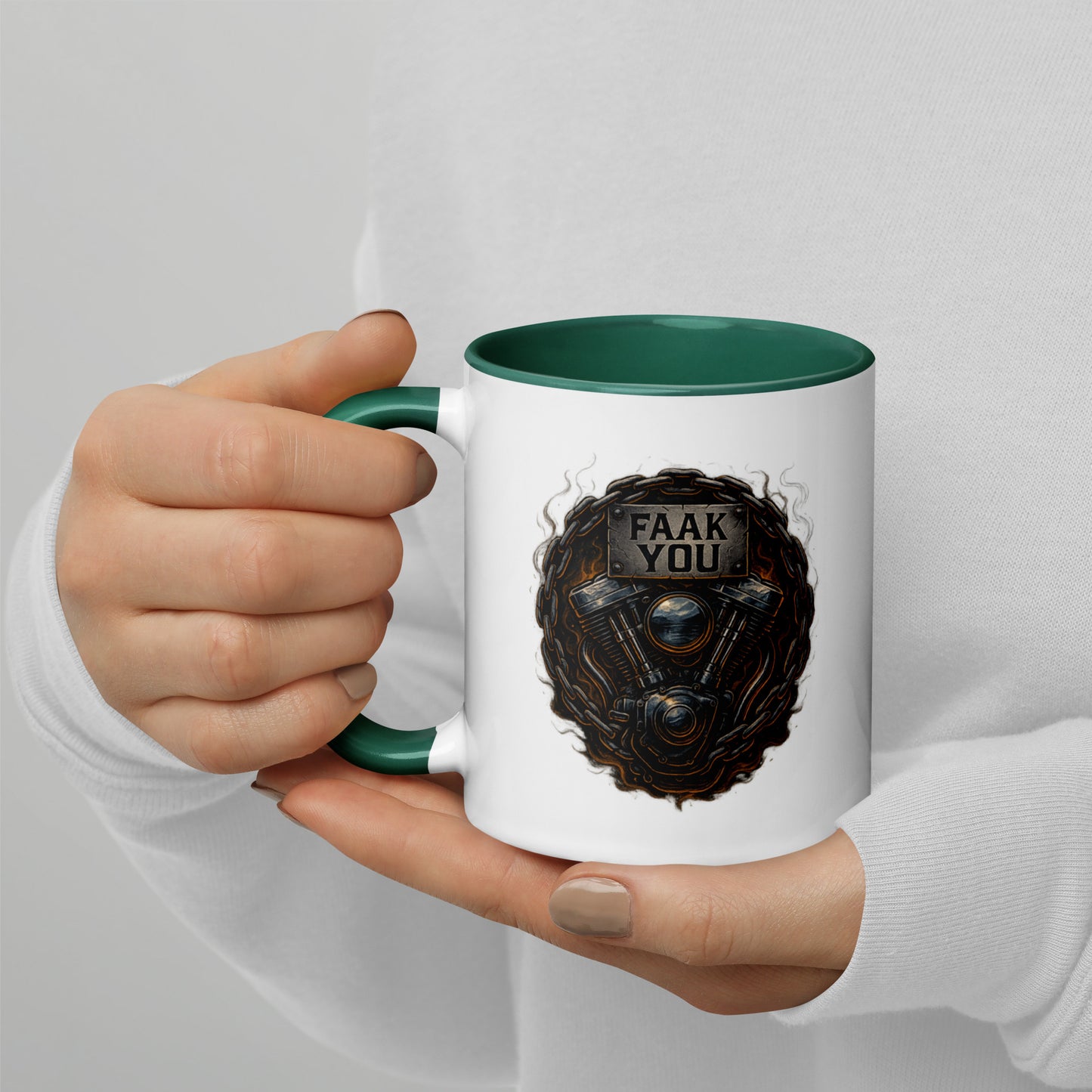 FAAK YOU – V-Twin Statement - Tasse mit farbiger Innenseite