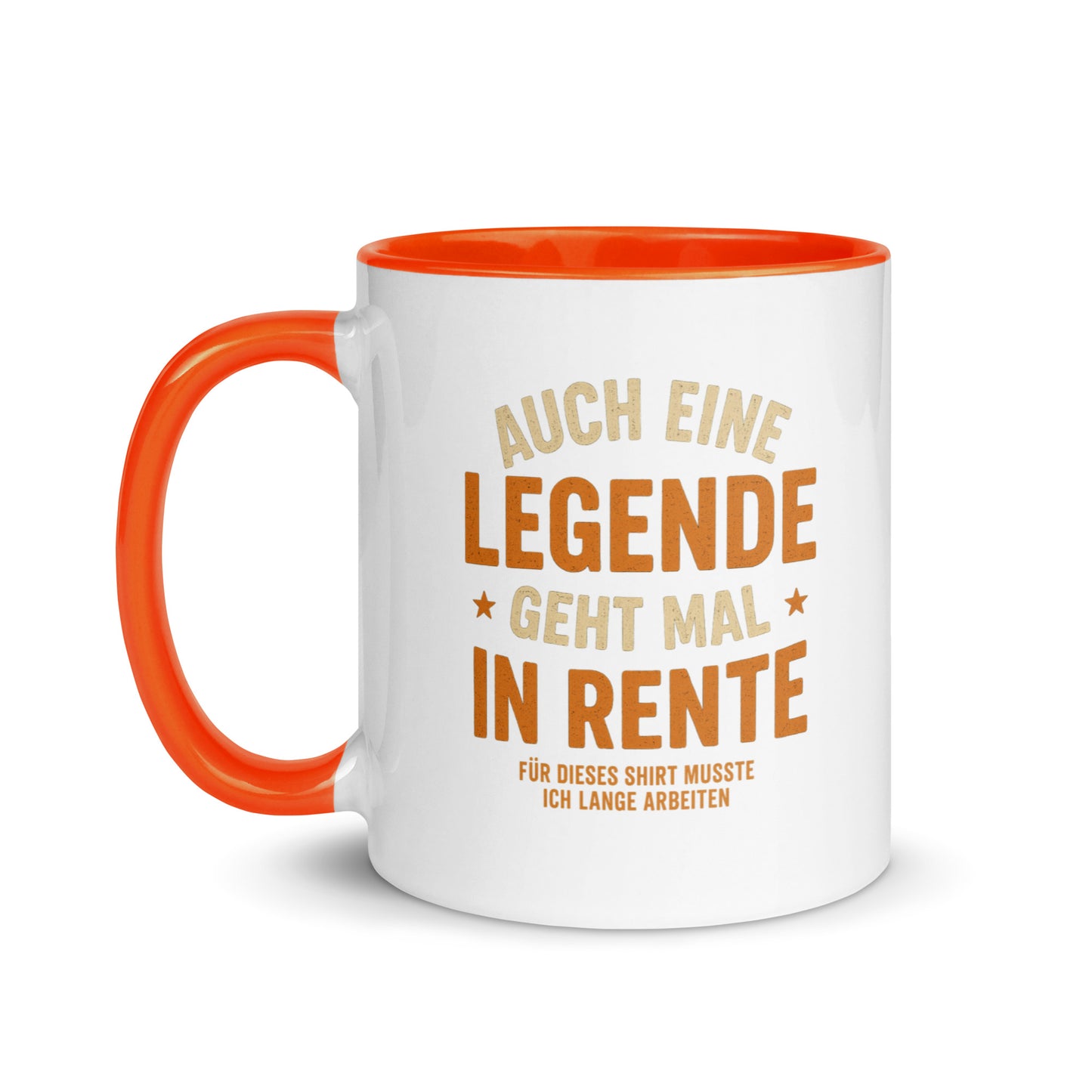 Auch eine Legende geht mal in Rente - Tasse mit farbiger Innenseite