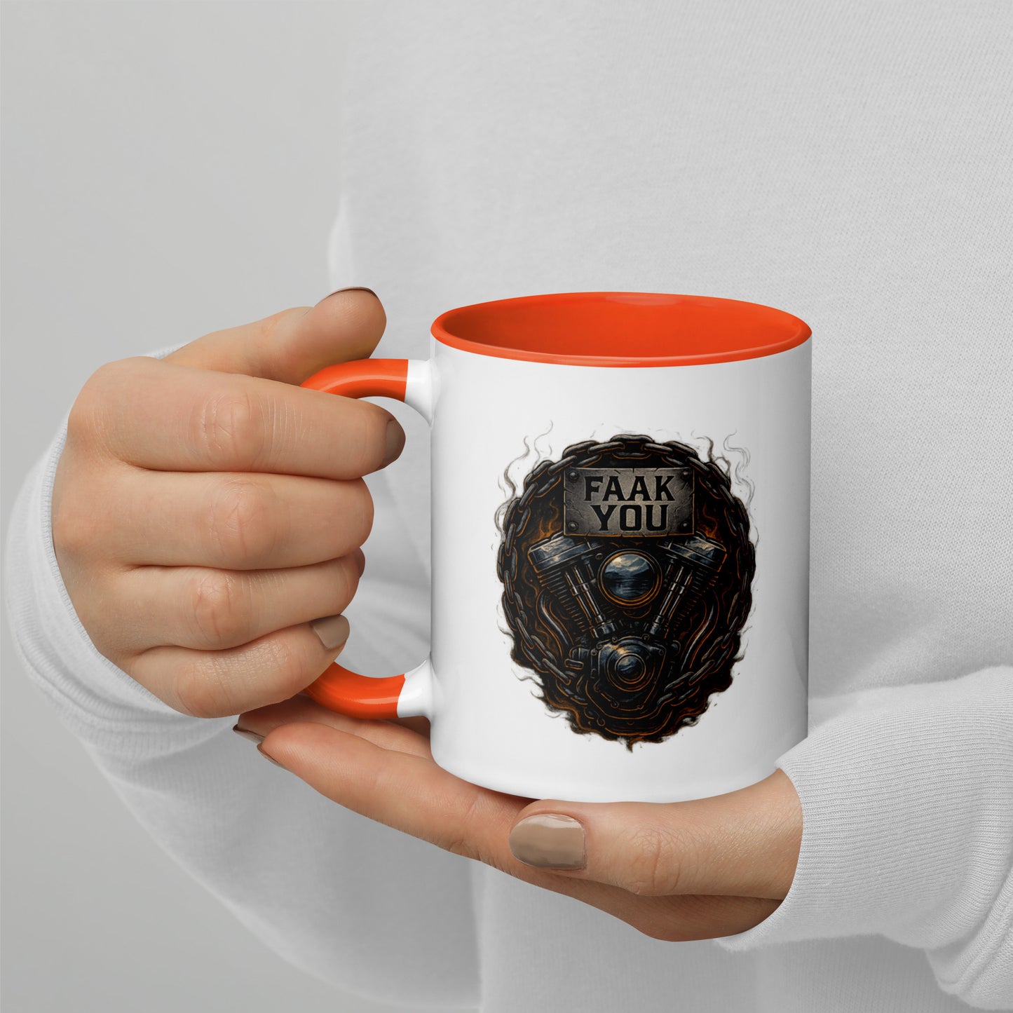 FAAK YOU – V-Twin Statement - Tasse mit farbiger Innenseite
