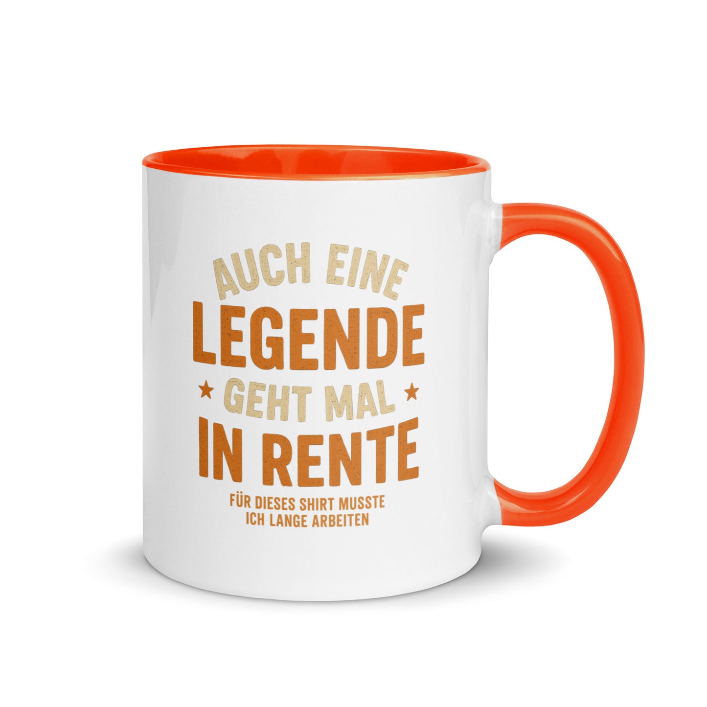 Auch eine Legende geht mal in Rente - Tasse mit farbiger Innenseite