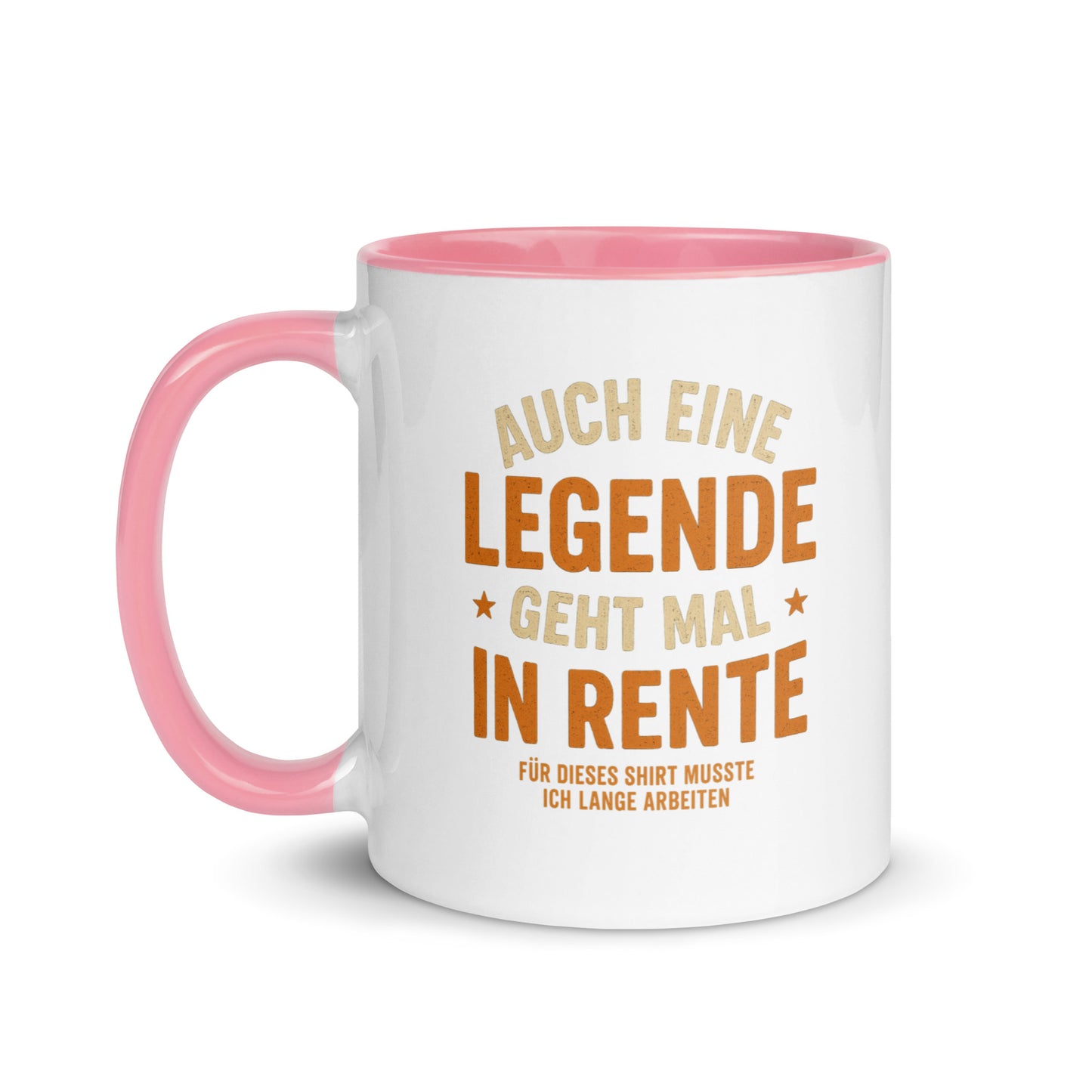 Auch eine Legende geht mal in Rente - Tasse mit farbiger Innenseite