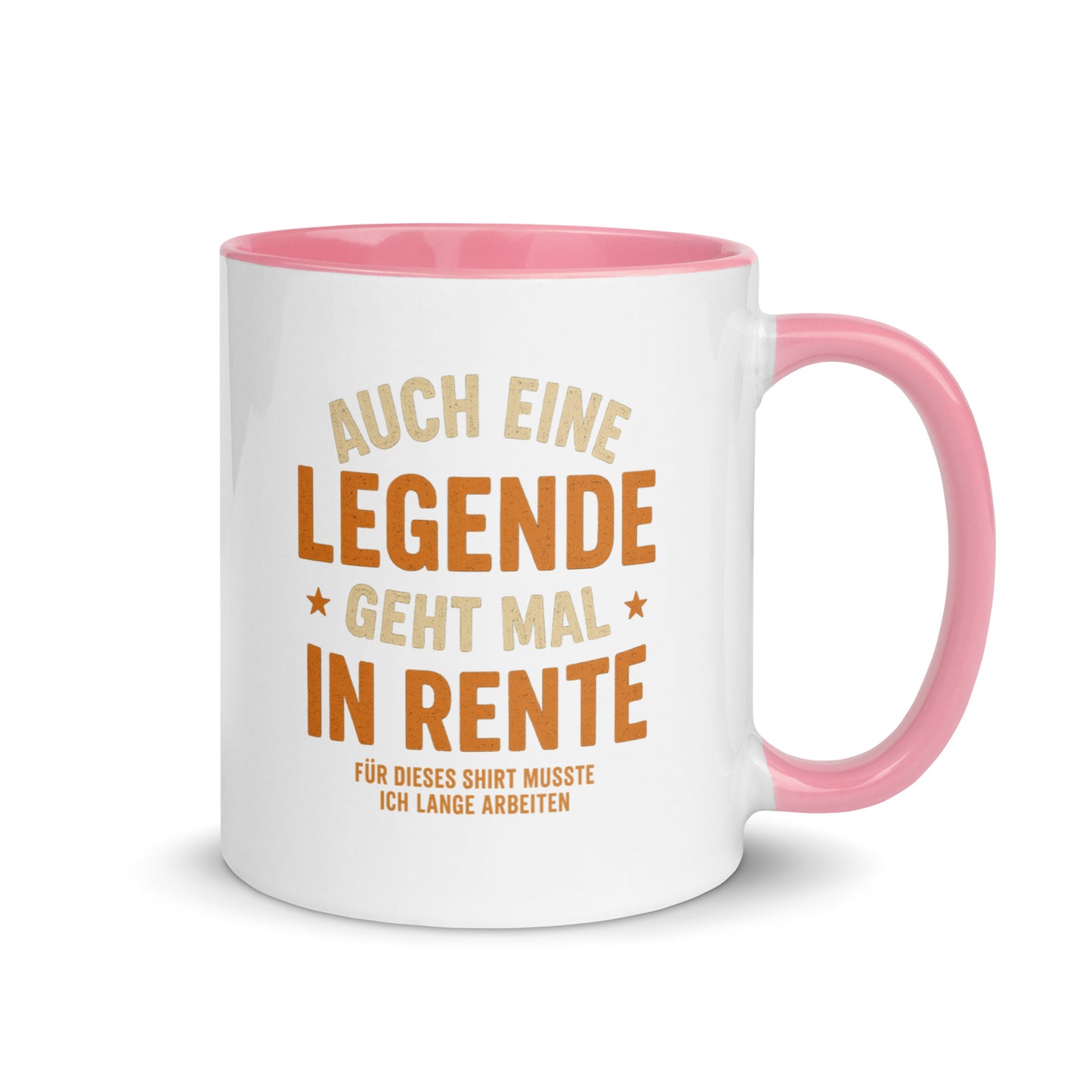 Auch eine Legende geht mal in Rente - Tasse mit farbiger Innenseite