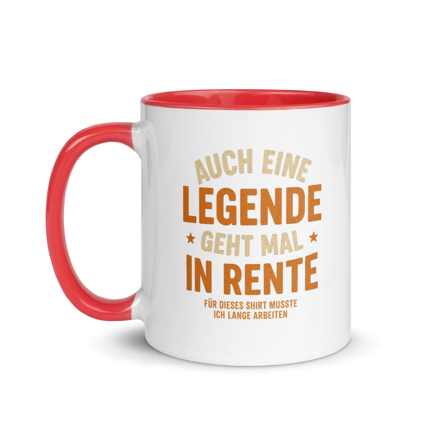Auch eine Legende geht mal in Rente - Tasse mit farbiger Innenseite