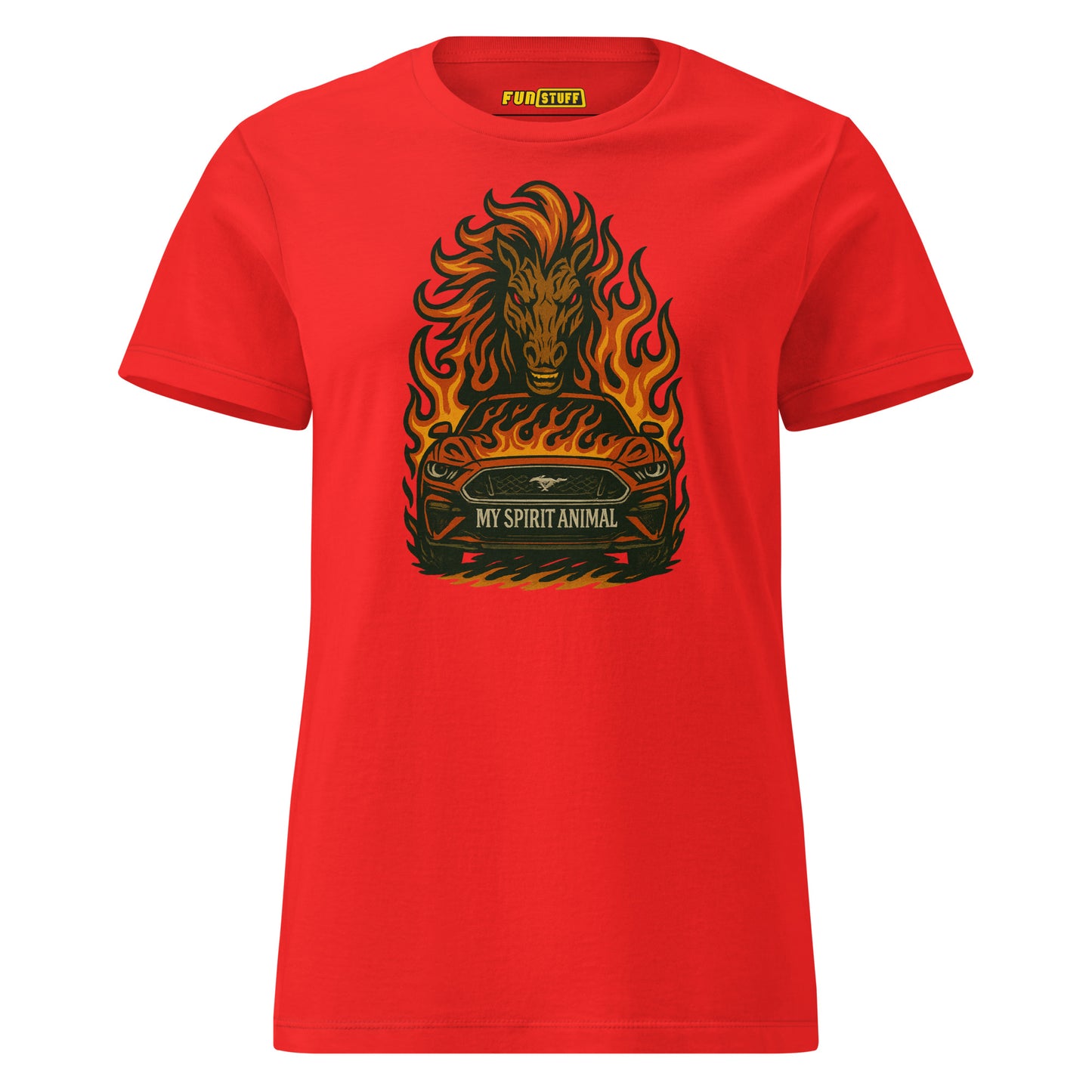 My Spirit Animal Mustang Flame Edition - Women's T-Shirt
