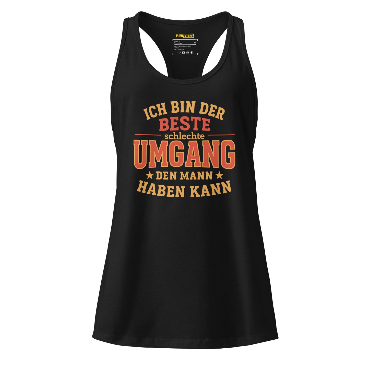 Ich bin der beste schlechte Umgang den Mann haben kann – Damen Racerback Tanktop
