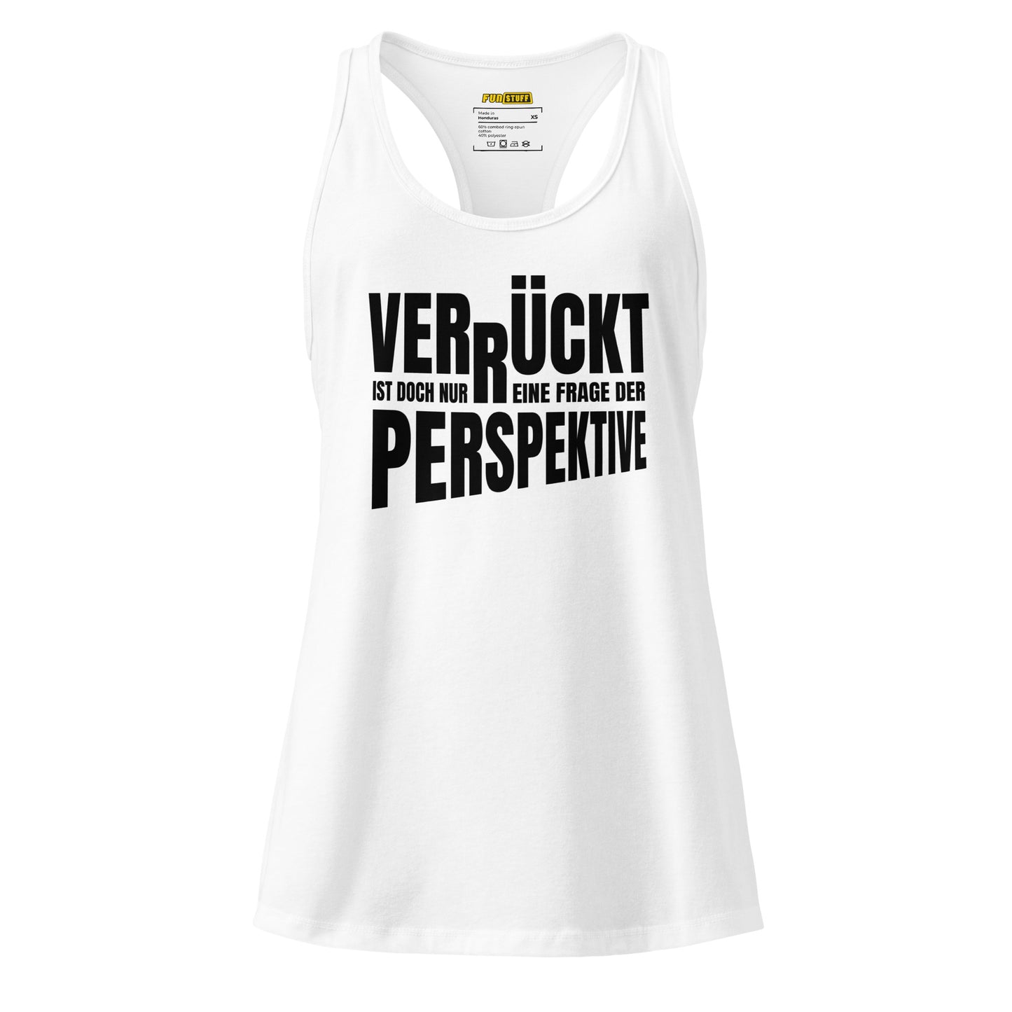 Verrückt ist nur eine Frage der Perspektive Tanktop für Damen