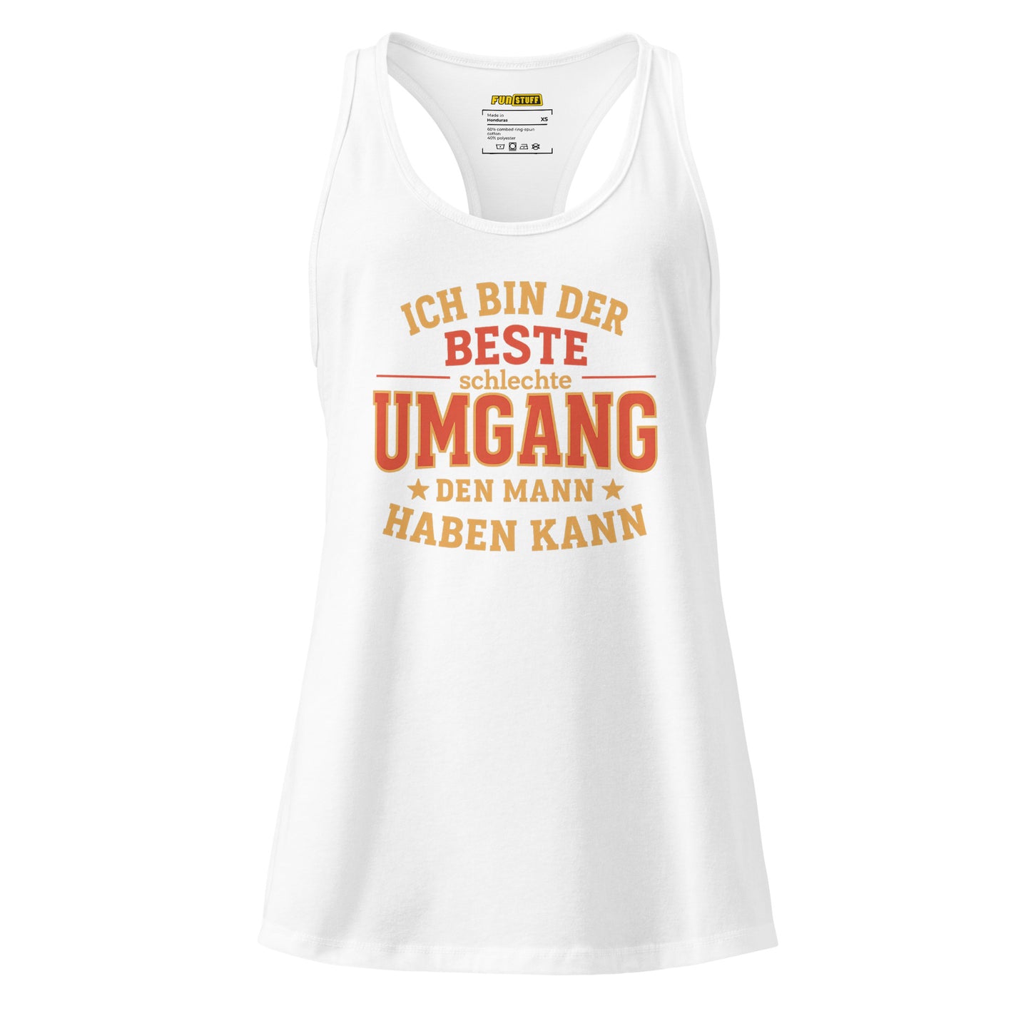 Ich bin der beste schlechte Umgang den Mann haben kann – Damen Racerback Tanktop