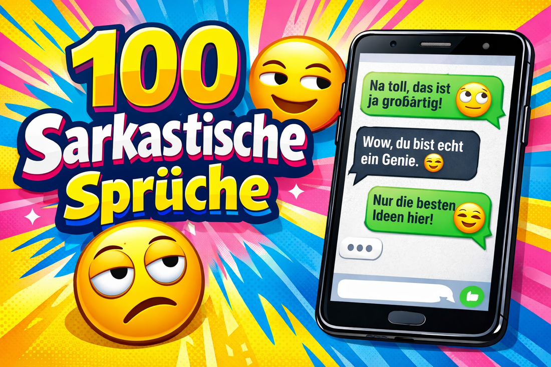 100 sarkastische Sprüche – kurz, frech und brutal ehrlich