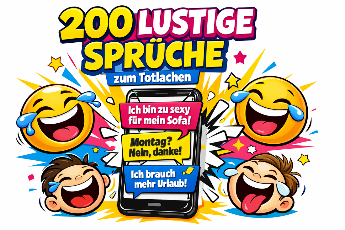 200 lustige Sprüche zum Totlachen – die besten kurzen Sprüche fürs Internet