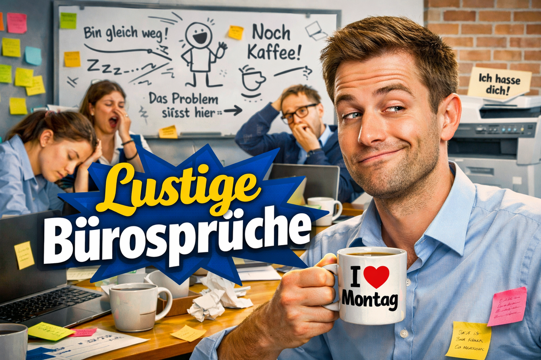 Lustige Bürosprüche: 120 Sprüche für Arbeit & Kollegen
