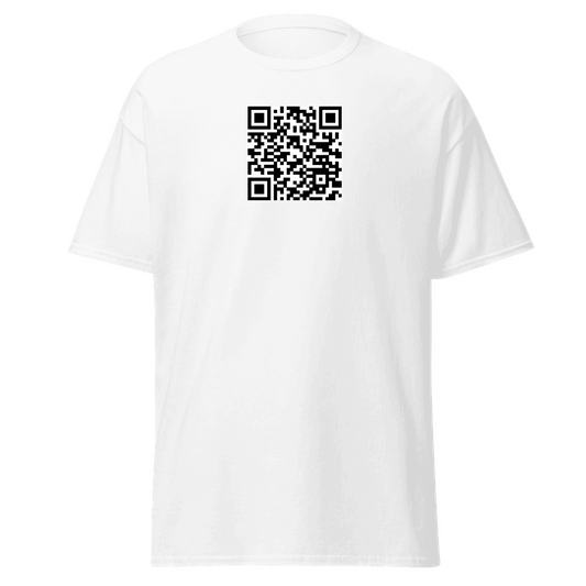 Scan Me – T-Shirt mit personalisierbarem QR-Code