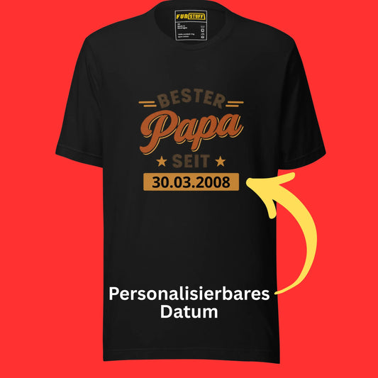 Bester Papa – Mit Wunschdatum personalisierbar - Shirt