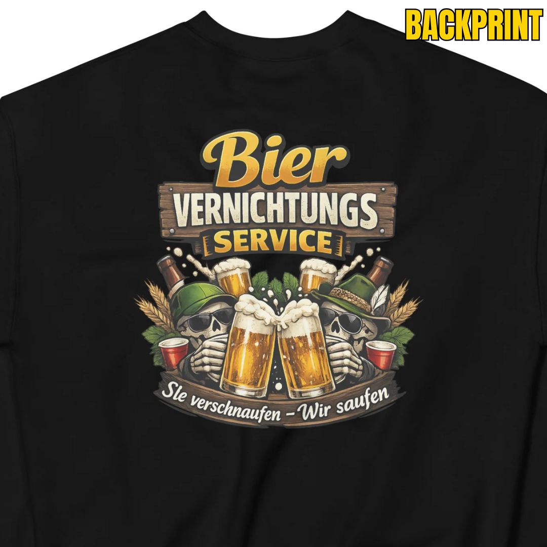 Bier Vernichtungs Service – Backprint Crew Sweater