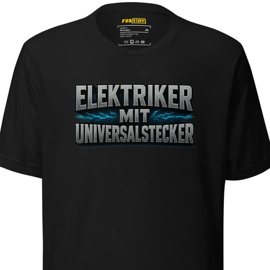 Elektriker mit Universalstecker – T-Shirt