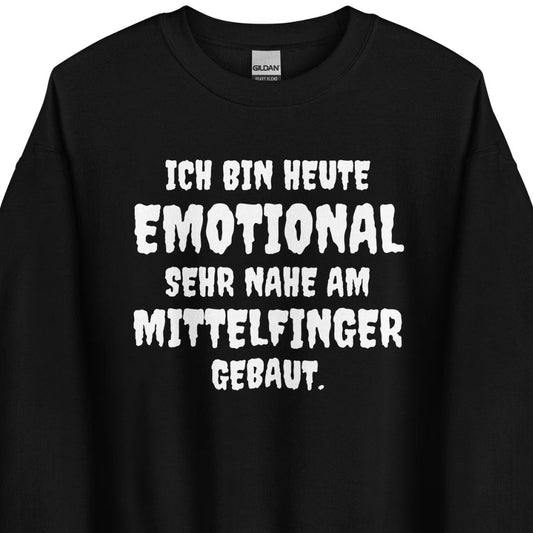 Ich bin heute emotional sehr nahe am Mittelfinger gebaut - Sweater