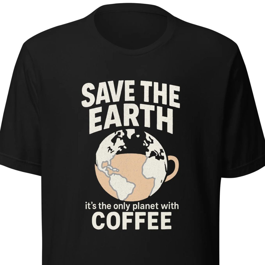 Save The Earth – It’s The Only Planet With Coffee – Unisex T-Shirt