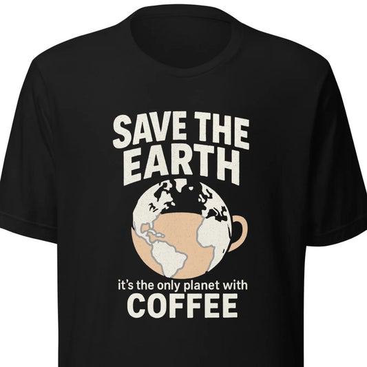Save The Earth – It’s The Only Planet With Coffee – Unisex T-Shirt